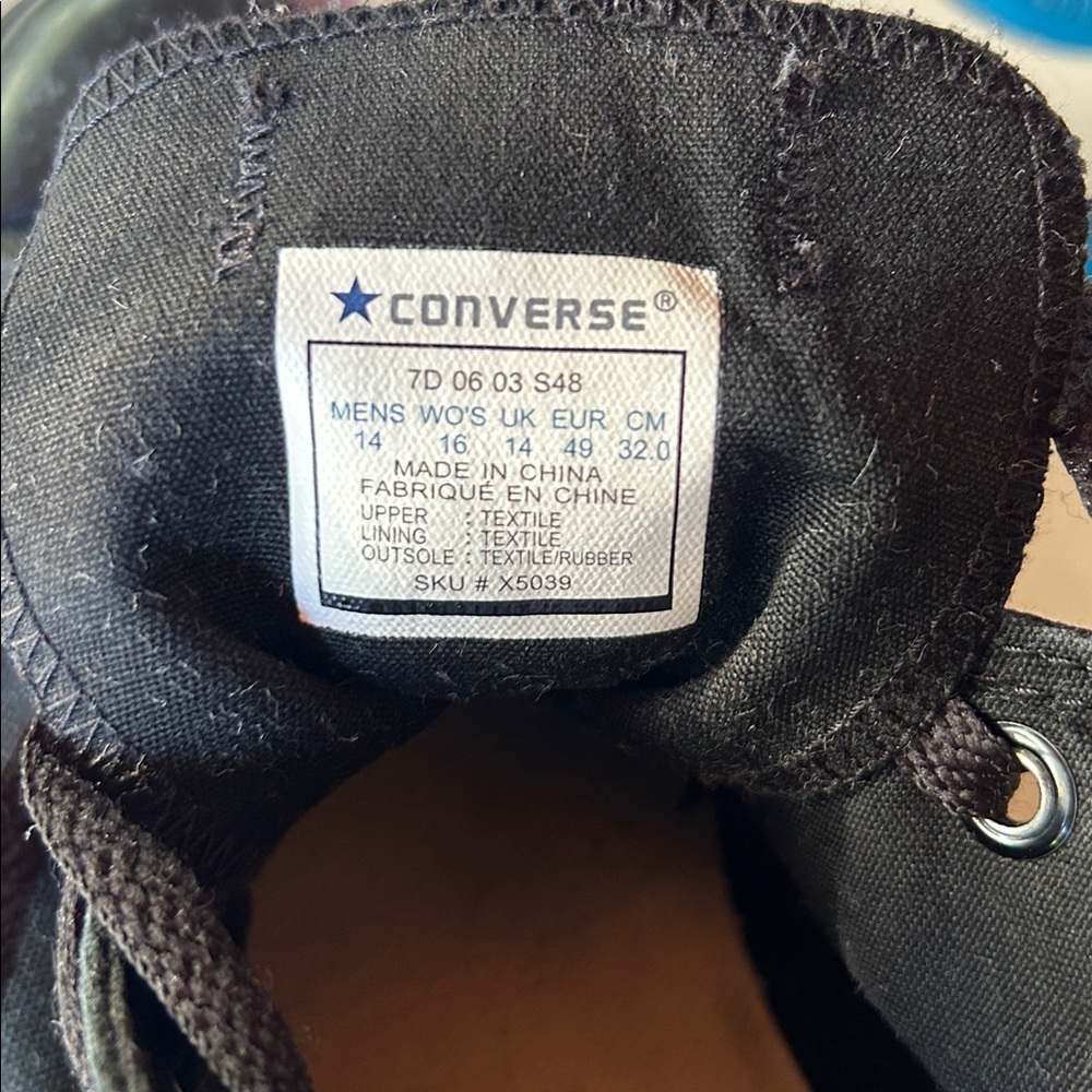 Converse Black Canvas Men's Sneakers - Picture 8 of 8